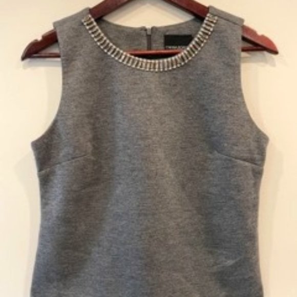 Cynthia Rowley Tops - Cynthia Rowley Gray and Jewel-lined shirt